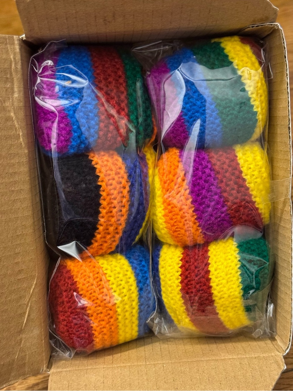 Retro Crochet Hacky Sacks Footbags Set of 6 NIB NWT